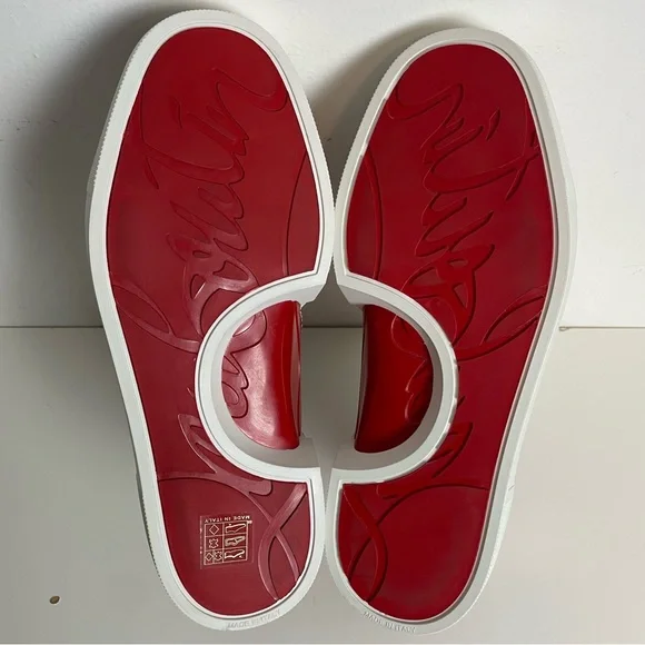 LIMITED EDITION Christian Louboutin High Top Sneaker Sz 41.5 Dolan Strass Trash - Picture 11 of 15